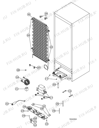 Взрыв-схема холодильника Electrolux ERD32190W - Схема узла Cooling system 017